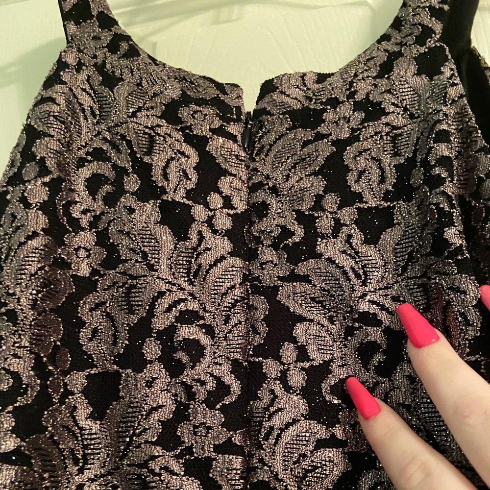 Black/brown sparkly midi evening/prom dress